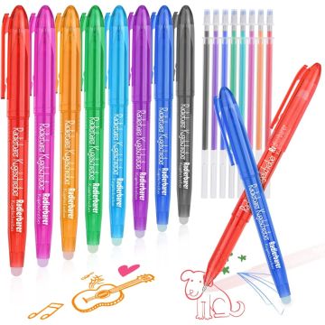 Set de 8 pixuri cu gel care se pot sterge + 8 rezerve